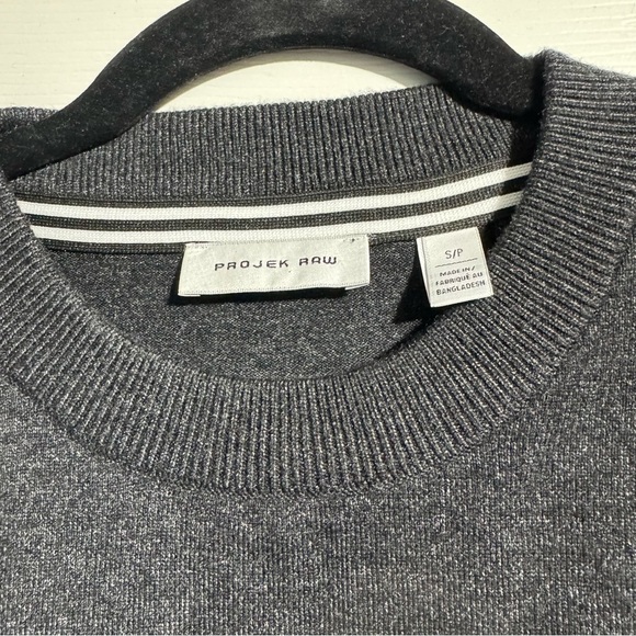 NWOT Projek Raw Sweater Crew Neck Dark Grey Size Small - Picture 4 of 11